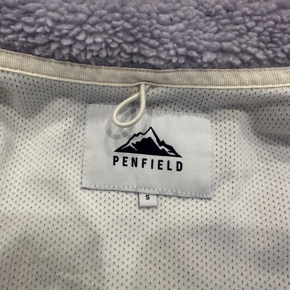 Madewell Penfield Haight Fleece Jacket Womens Small Purple Sherpa Oversized Zip - Picture 6 of 9